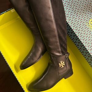 Tory Burch Wyatt Over The Knee Boot. Calf Leather | Color: Black